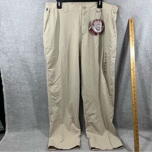 Columbia Pants Mens 38x32 Blood N Guts Utility Cargo Hiking UPF 40+ Beige NWT